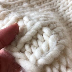 Cozy hand knit chunky wool sweater